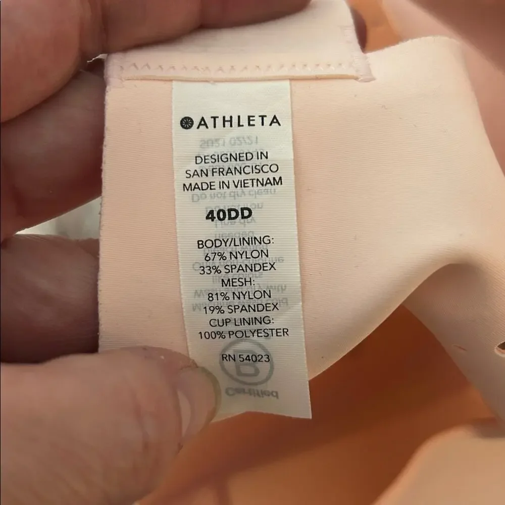 Athleta pink Phenomena B-DD crossback sports bra NWT, 40DD